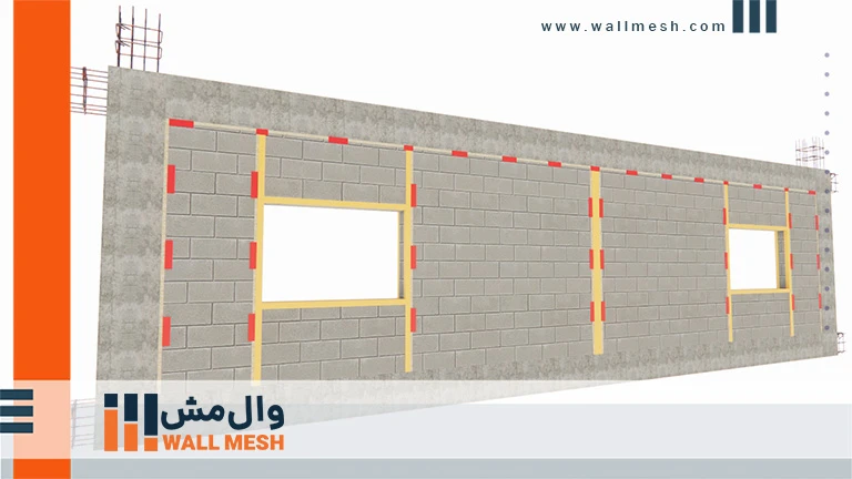 اجرای وال پست فلزی در بازشوها